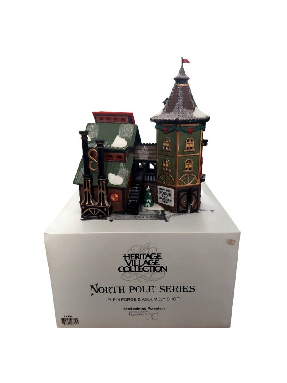 Dept 56 Elfin Forge Assembly Shop North Pole Christmas Heritage Village Retired